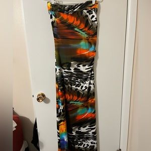 Venus Animal Print Strapless Maxi Dress